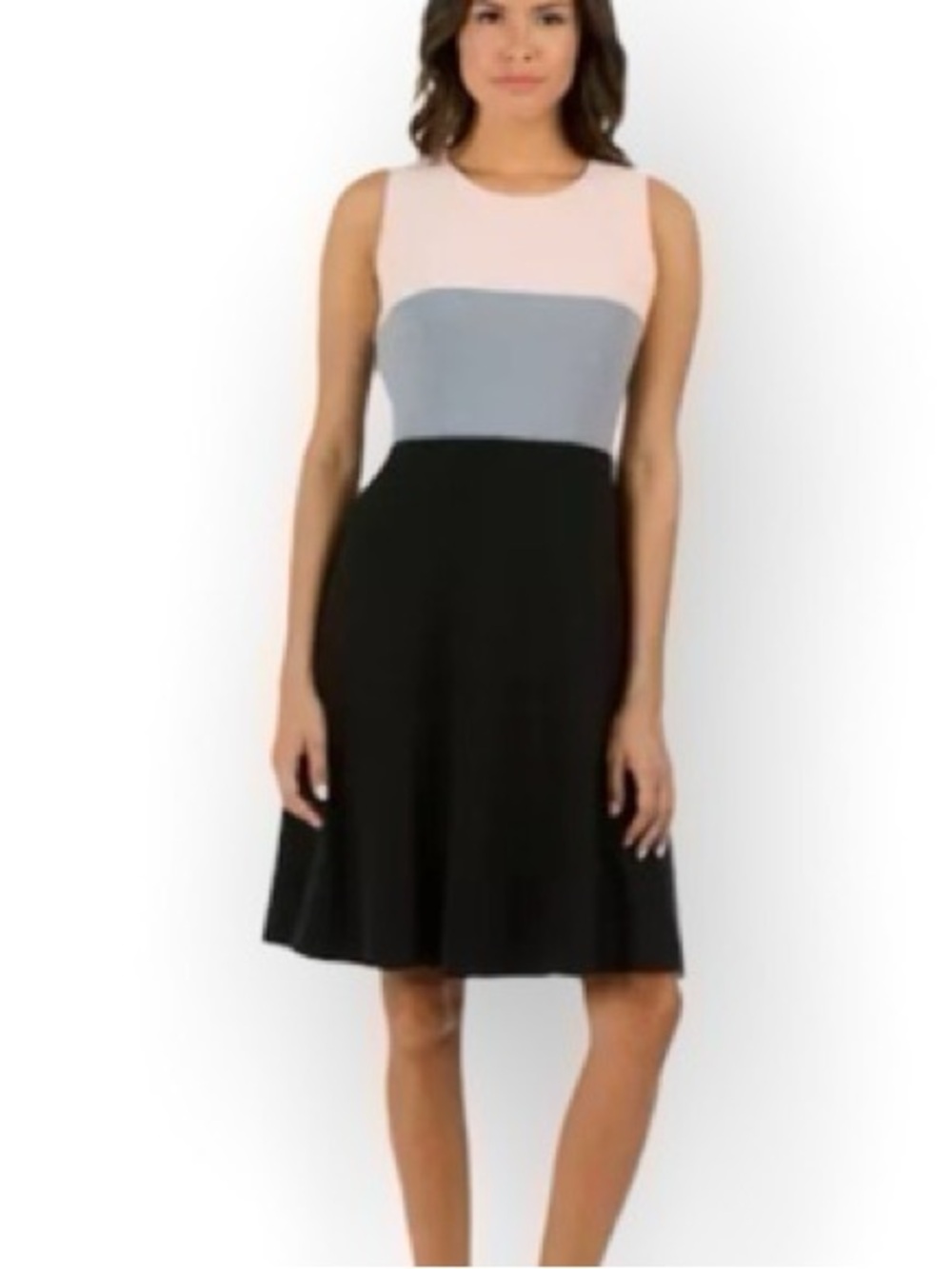 Calvin Klein Colorblock Fit & Flare Dress Size 12